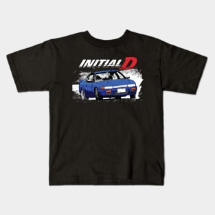 Initial D - Mountain Drift Racing Tandem s13 sylvia Impact blue Mako Kids T-Shirt